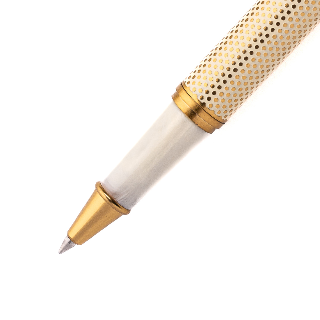 EFFEX ROLLER BALL PEN - IVORY POLKA DOT PEN