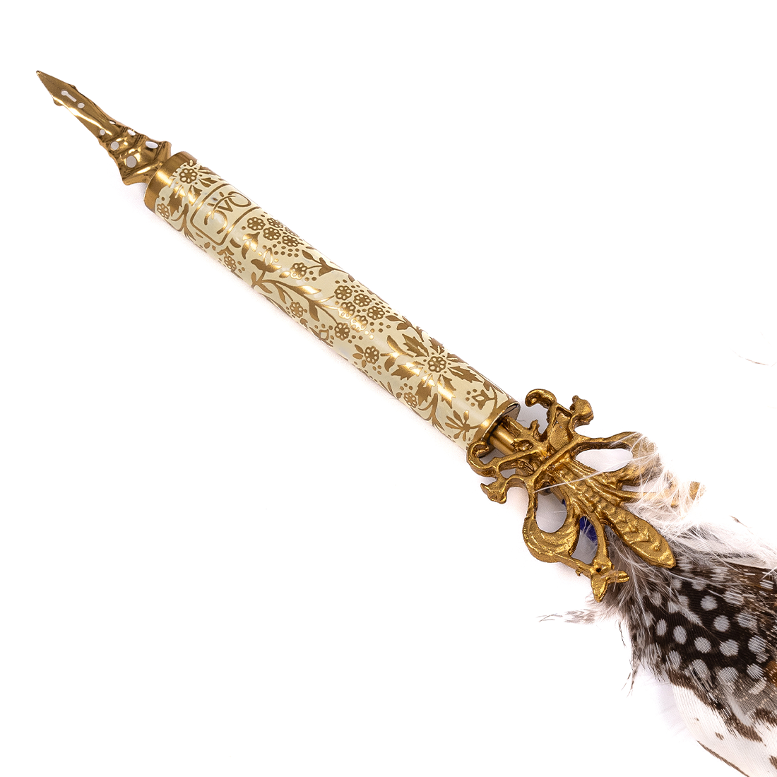 SILVER STREAK PHEASANT QUILL PEN