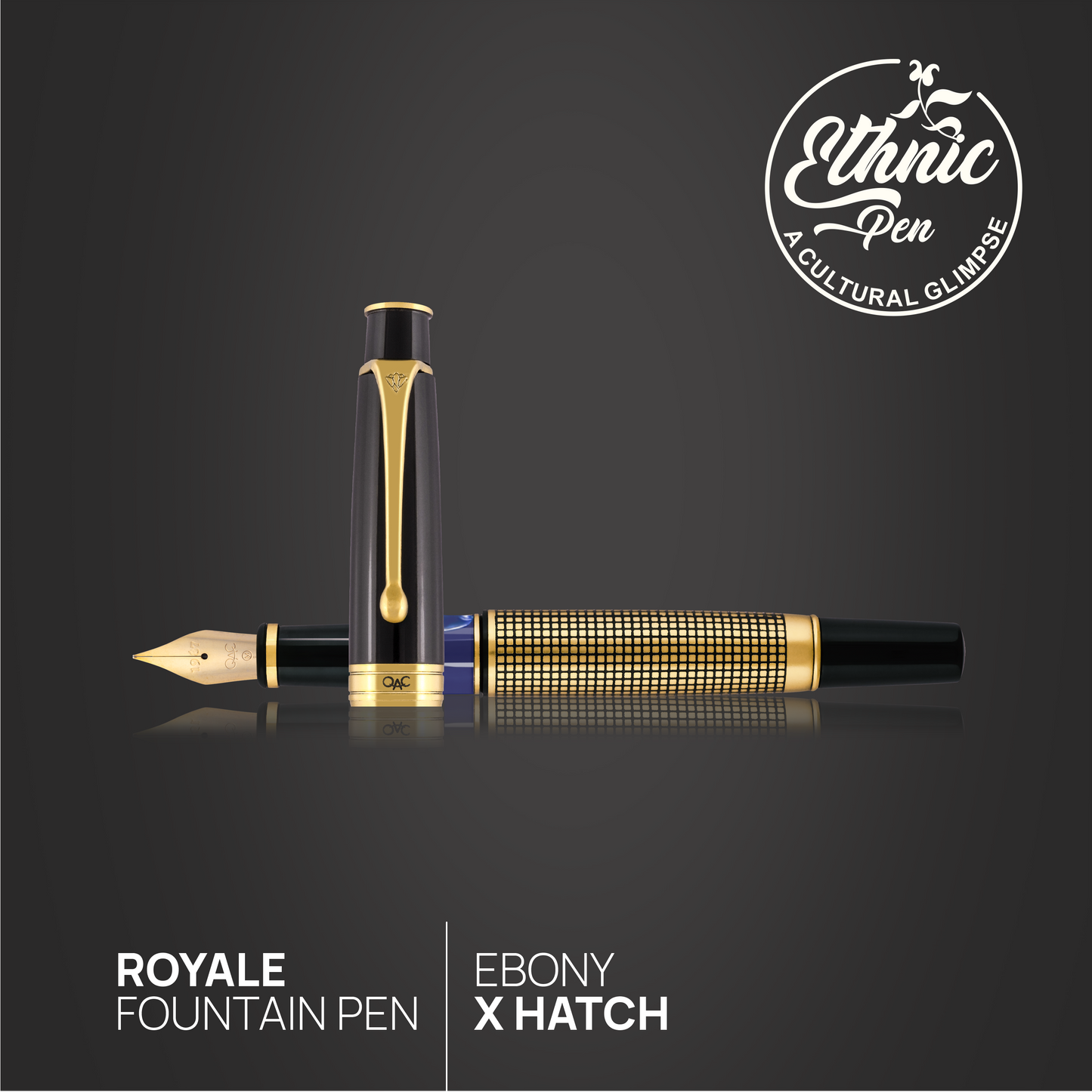 Royale Ebony X Hatch Fountain Pen