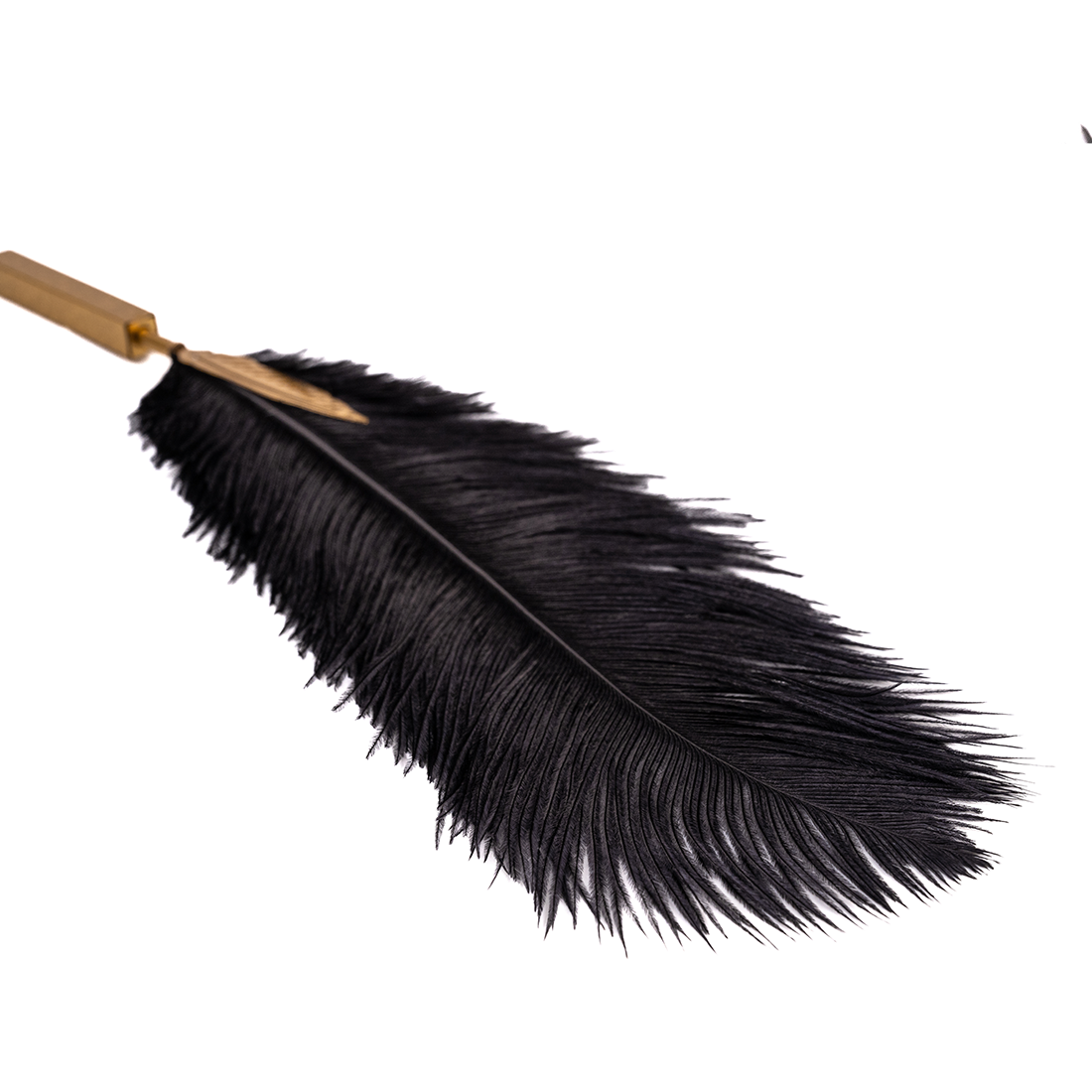 GOLDEN TOUCH BLACK OSTRICH QUILL PEN