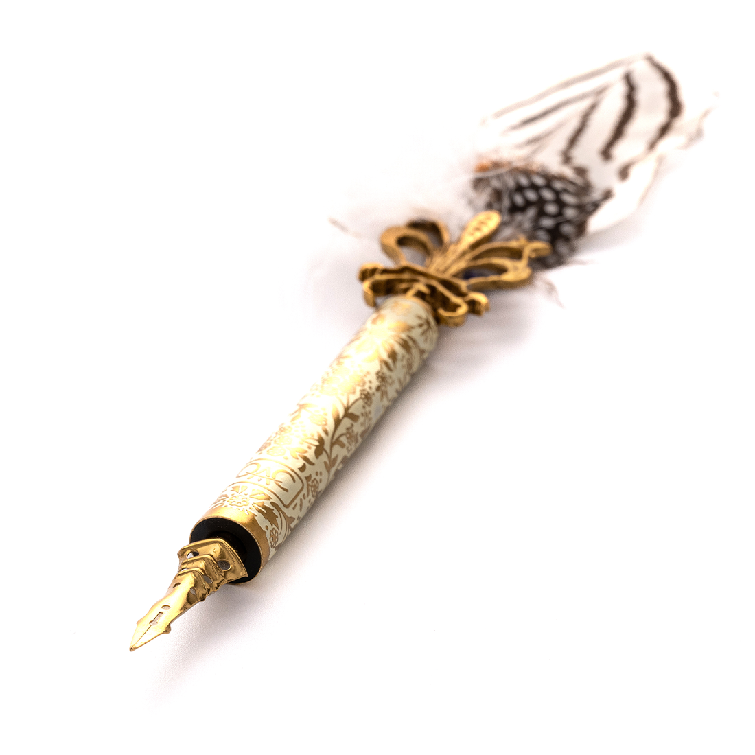SILVER STREAK PHEASANT QUILL PEN