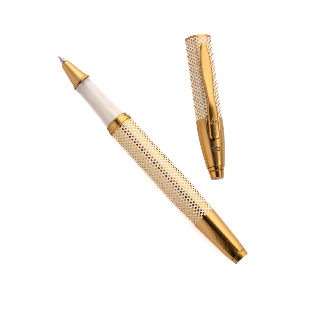 EFFEX ROLLER BALL PEN - IVORY POLKA DOT PEN