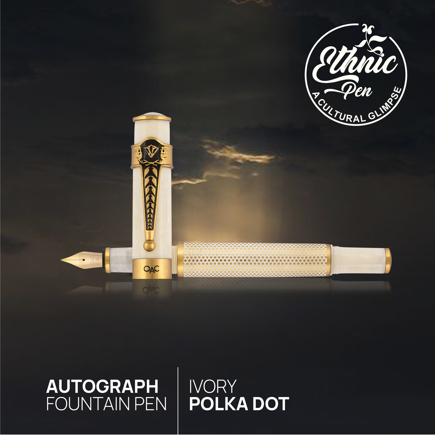Autograph Ivory Polka Dot Fountain Pen