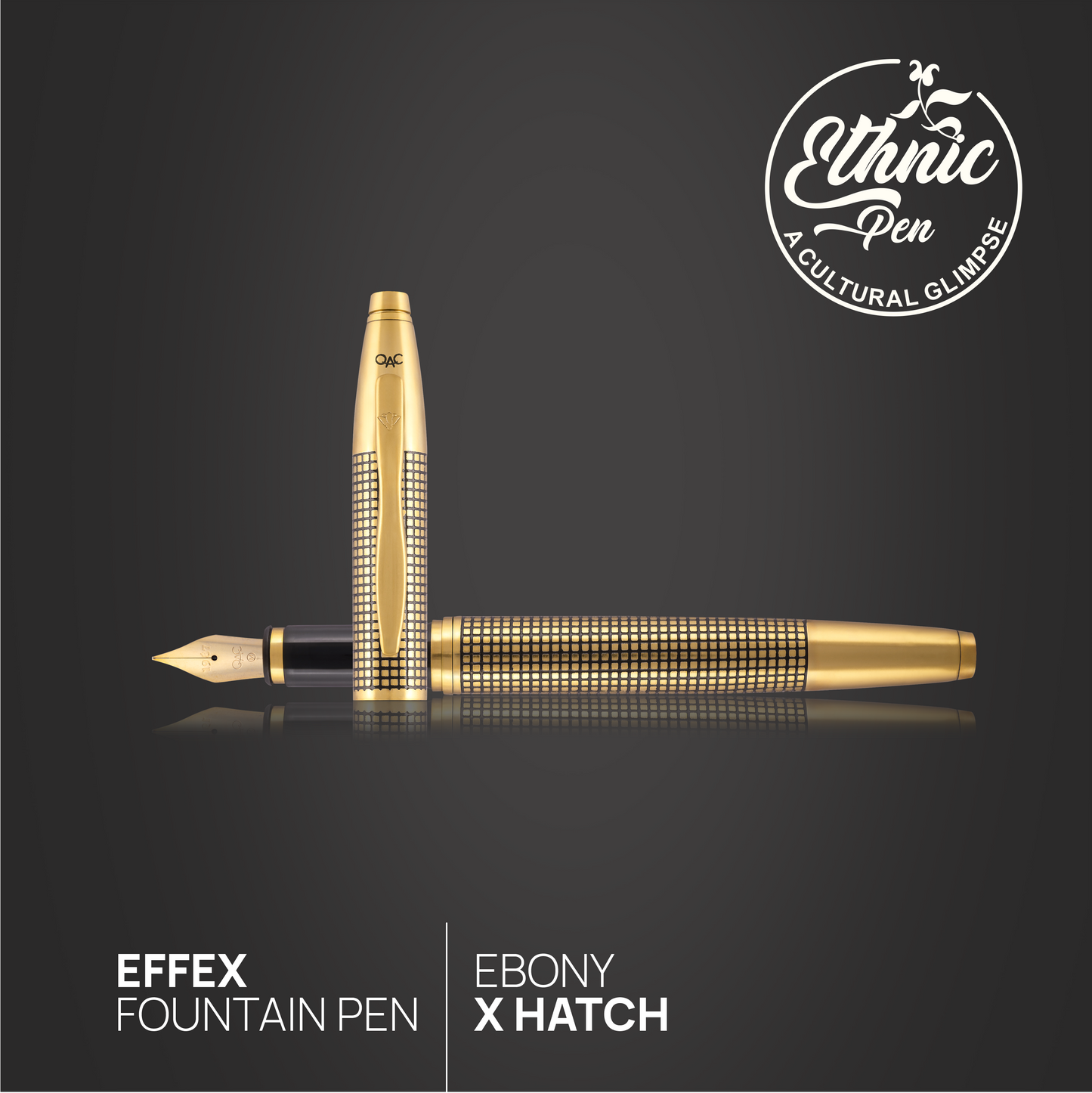 Effex Ebony X Hatch Fountain Pen