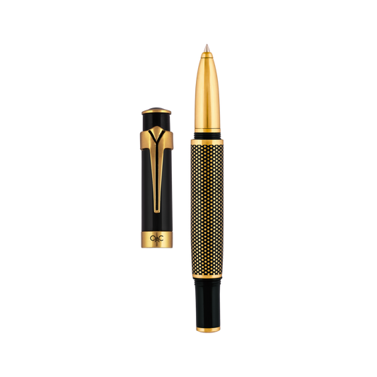 Valor Ebony Polka Dot Roller Ball Pen