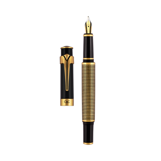 Valor Ebony X Hatch Fountain Pen