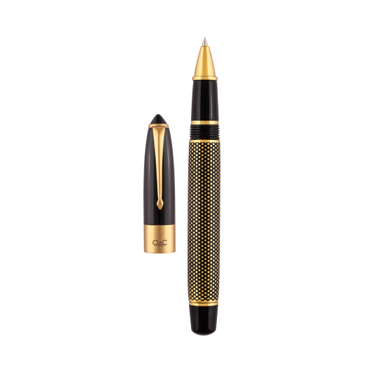Epic Ebony Polka Dot Roller Ball Pen