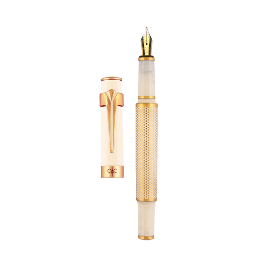 Valor Ivory Polka Dot Fountain Pen