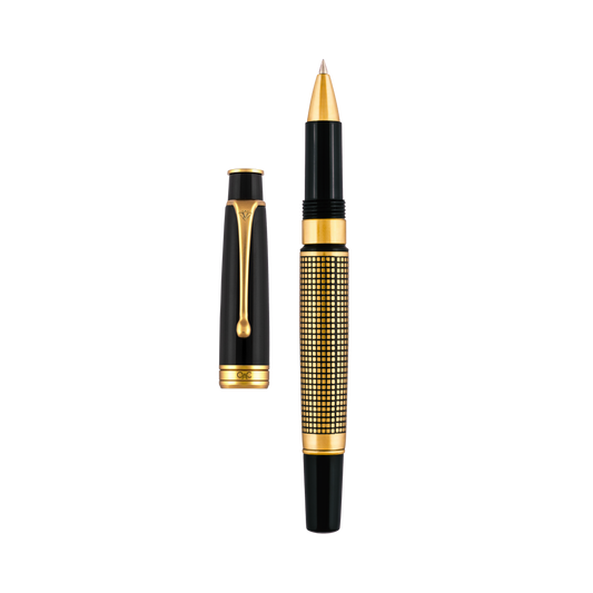 Royale Ebony X Hatch Roller Ball Pen