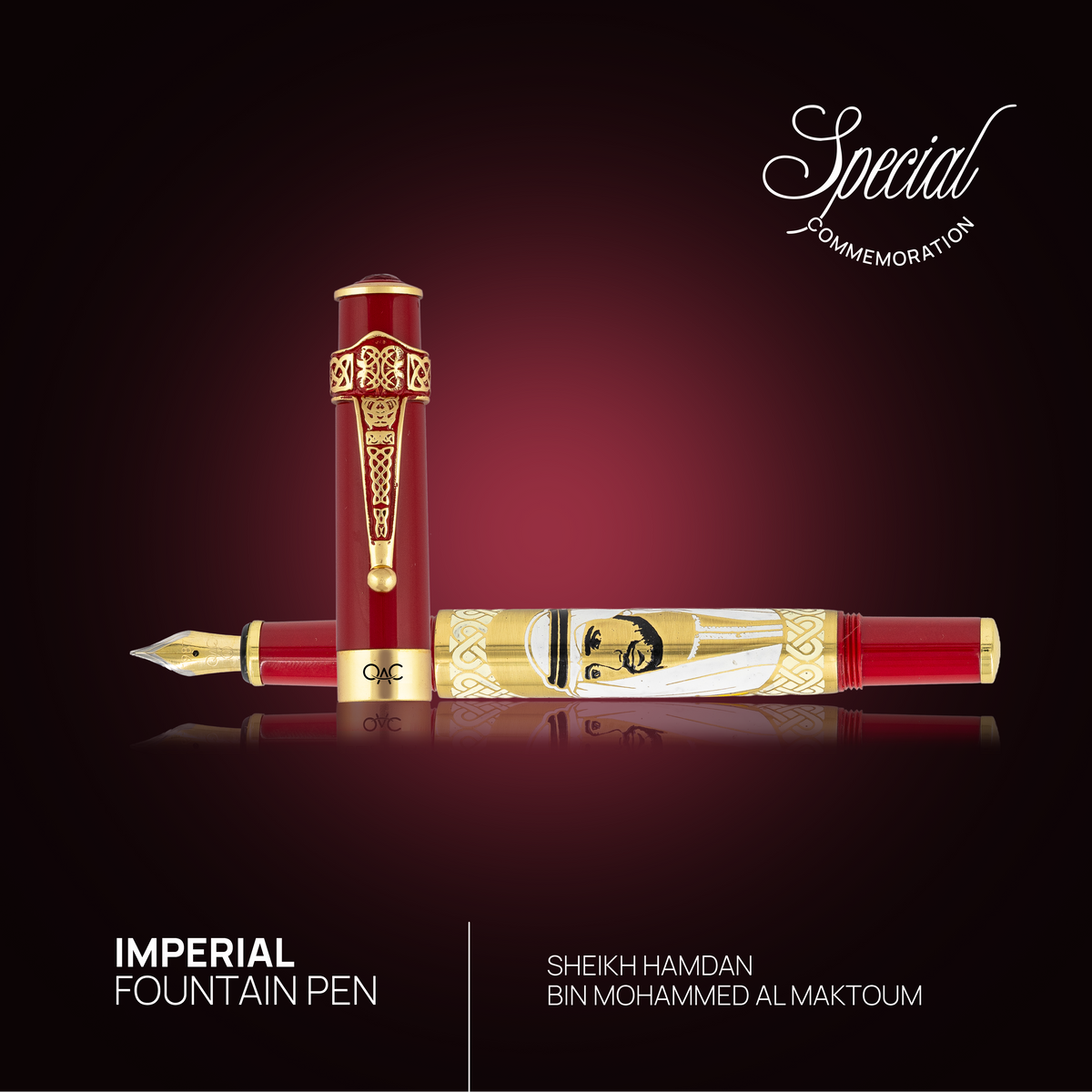 Imperial Sultan Hamdan Fountain Pen Red