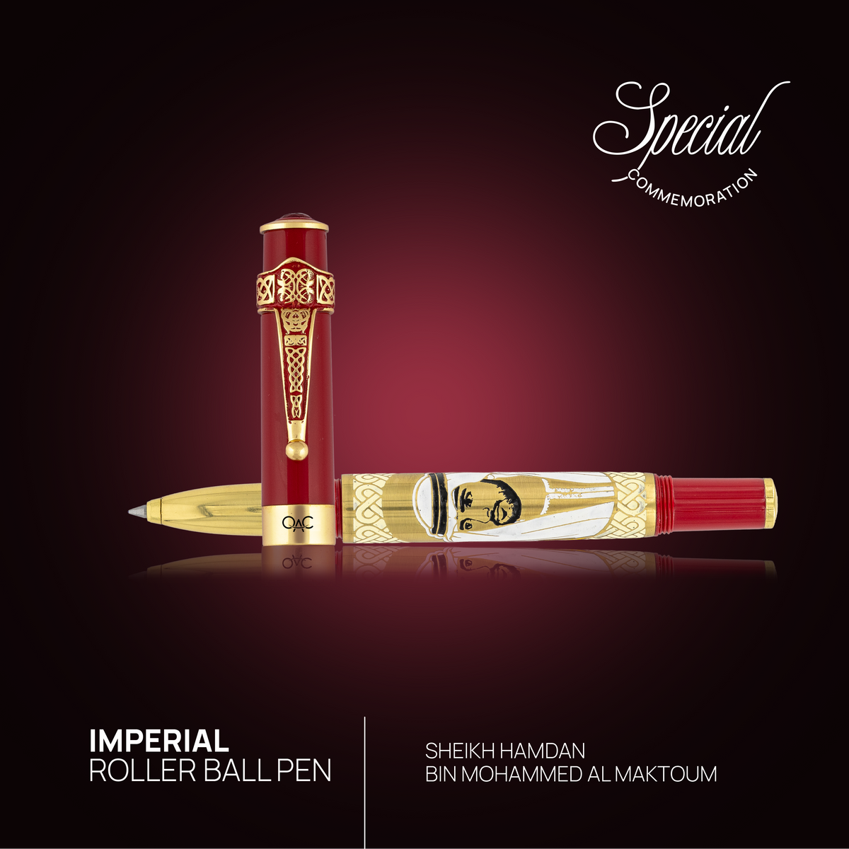 Imperial Sultan Hamdan Roller Ball Pen Red
