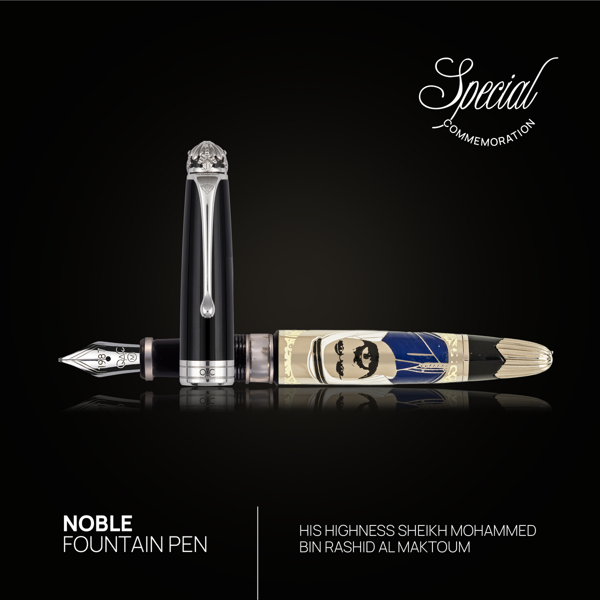 Noble Sheikh Mohammed Bin Rashid Al Makhtoum Fountain Pen Black
