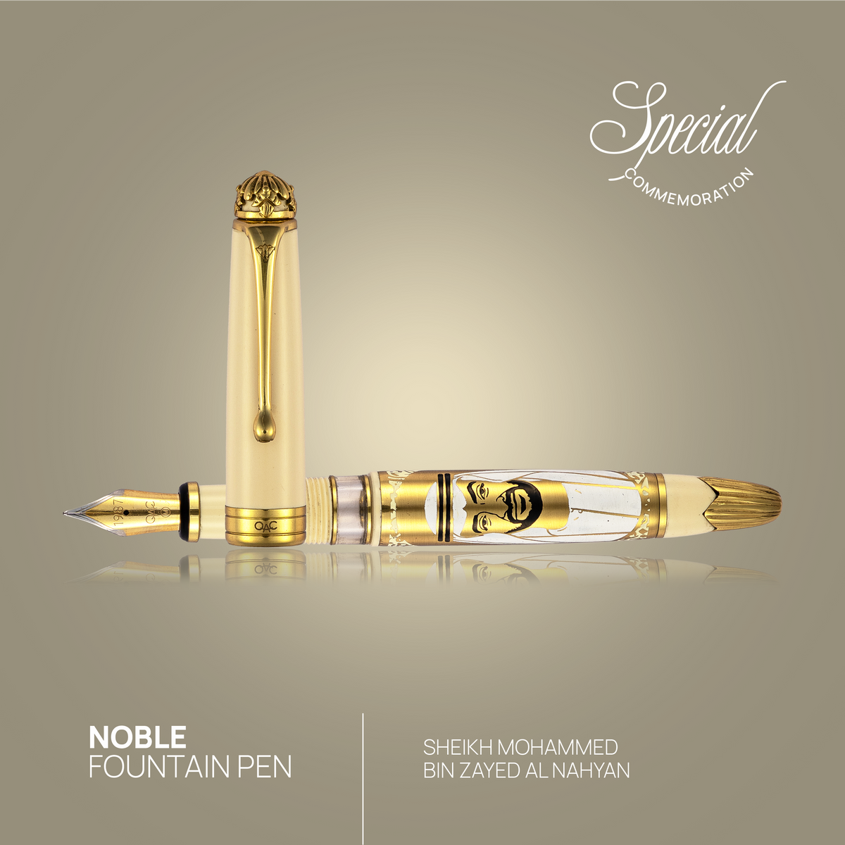 Imperial Sheikh Mohammed Bin Zayed Bin Sultan Al Nahyan Fountain Pen Ivory