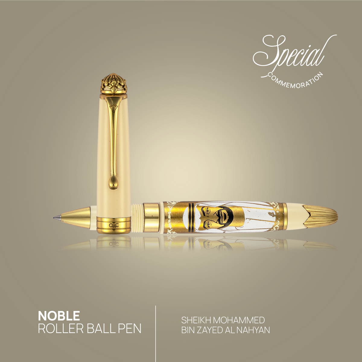 Noble Sheikh Mohammed Bin Zayed Bin Sultan Al Nahyan Roller Ball Pen Ivory