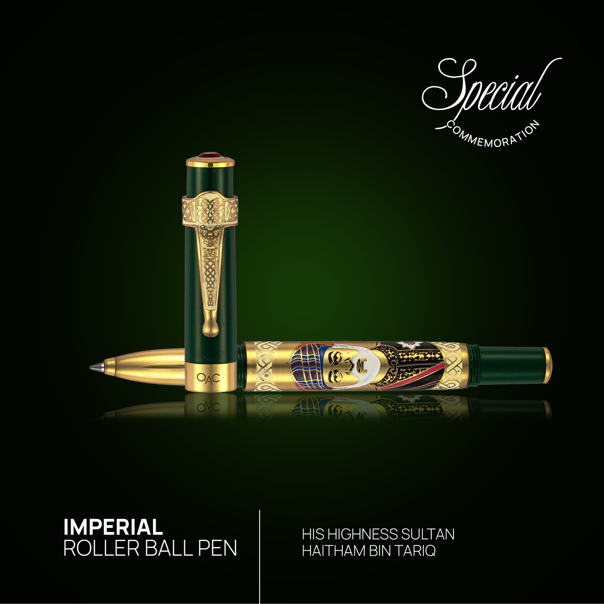 Imperial Sultan Haitham Bin Tariq Roller Ball Pen Green