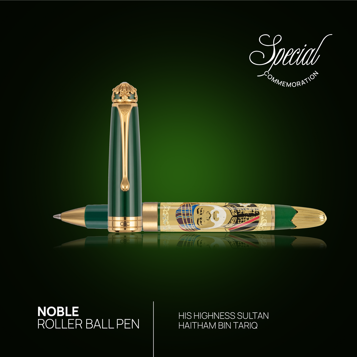 Noble Sultan Haitham Bin Tariq Roller Ball Pen Green