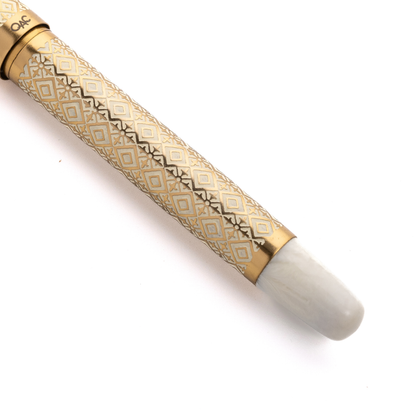 Tulip Ivory Diamond Roller Ball Pen