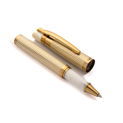 Tulip Ivory X Hatch Roller Ball Pen