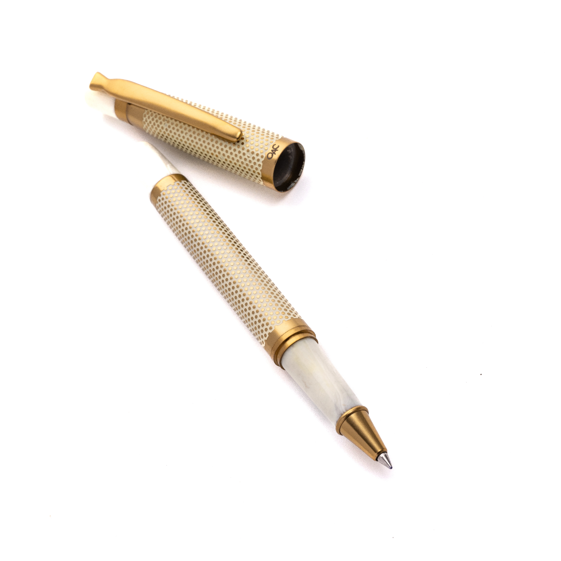 Tulip Ivory Polka Dot Roller Ball Pen