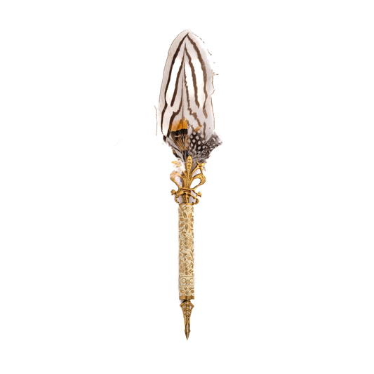 SILVER STREAK PHEASANT QUILL PEN