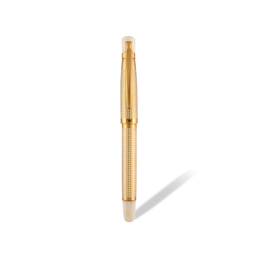 Tulip Ivory X Hatch Roller Ball Pen