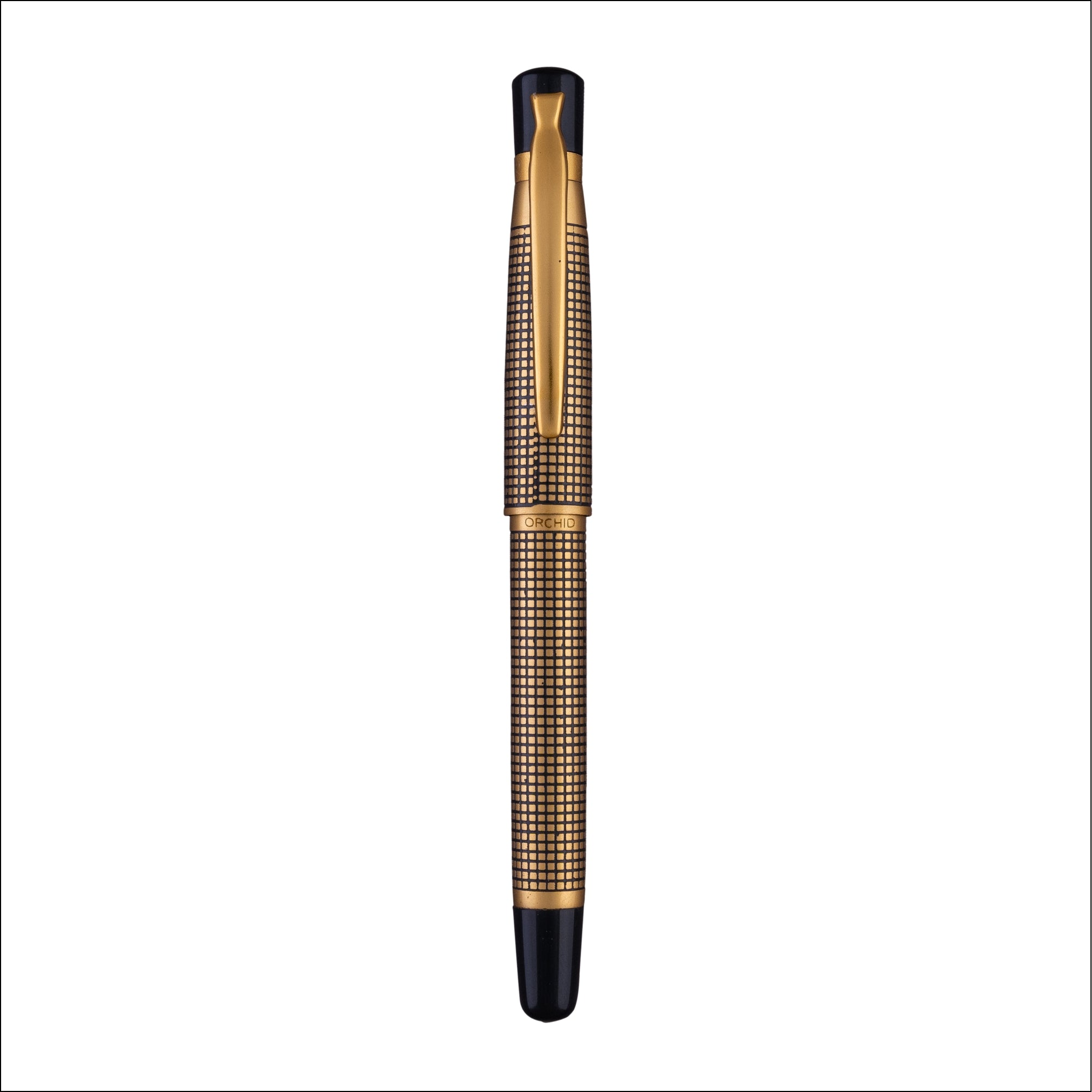 TULIP ROLLER BALL PEN - EBONY CROSS HATCH