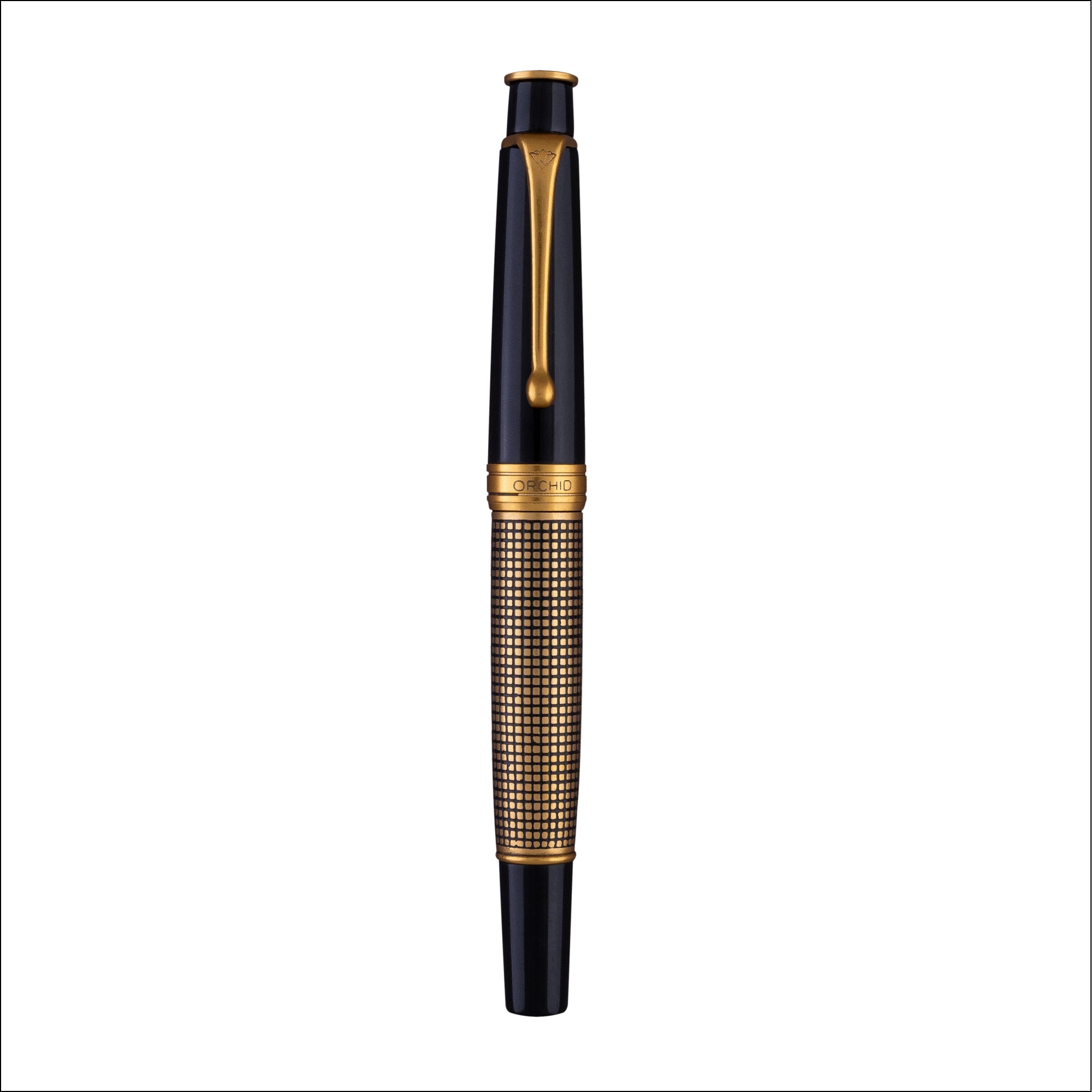 ROYALE ROLLER BALL PEN - EBONY CROSS HATCH