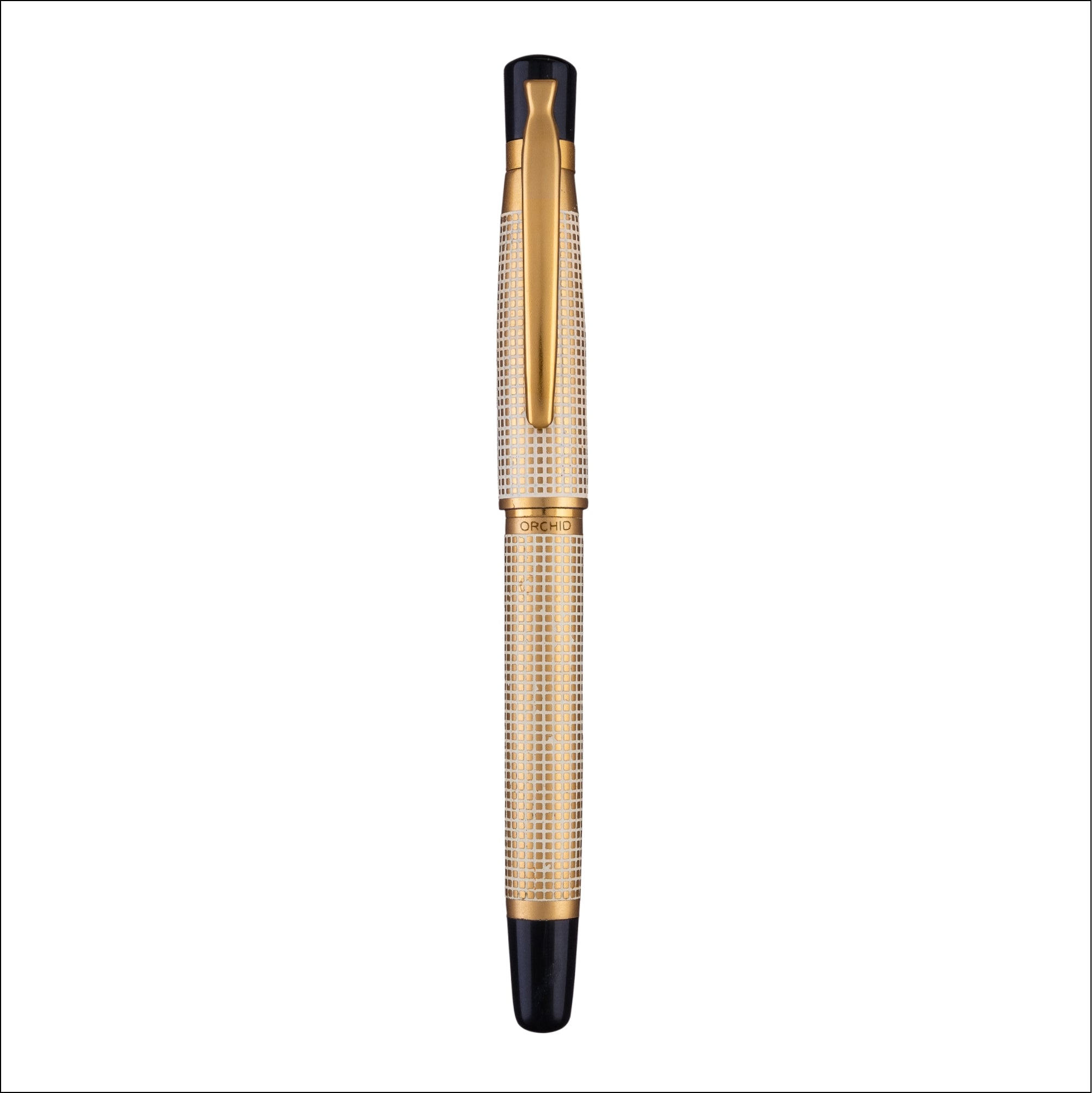 TULIP ROLLER BALL PEN - IVORY CROSS HATCH