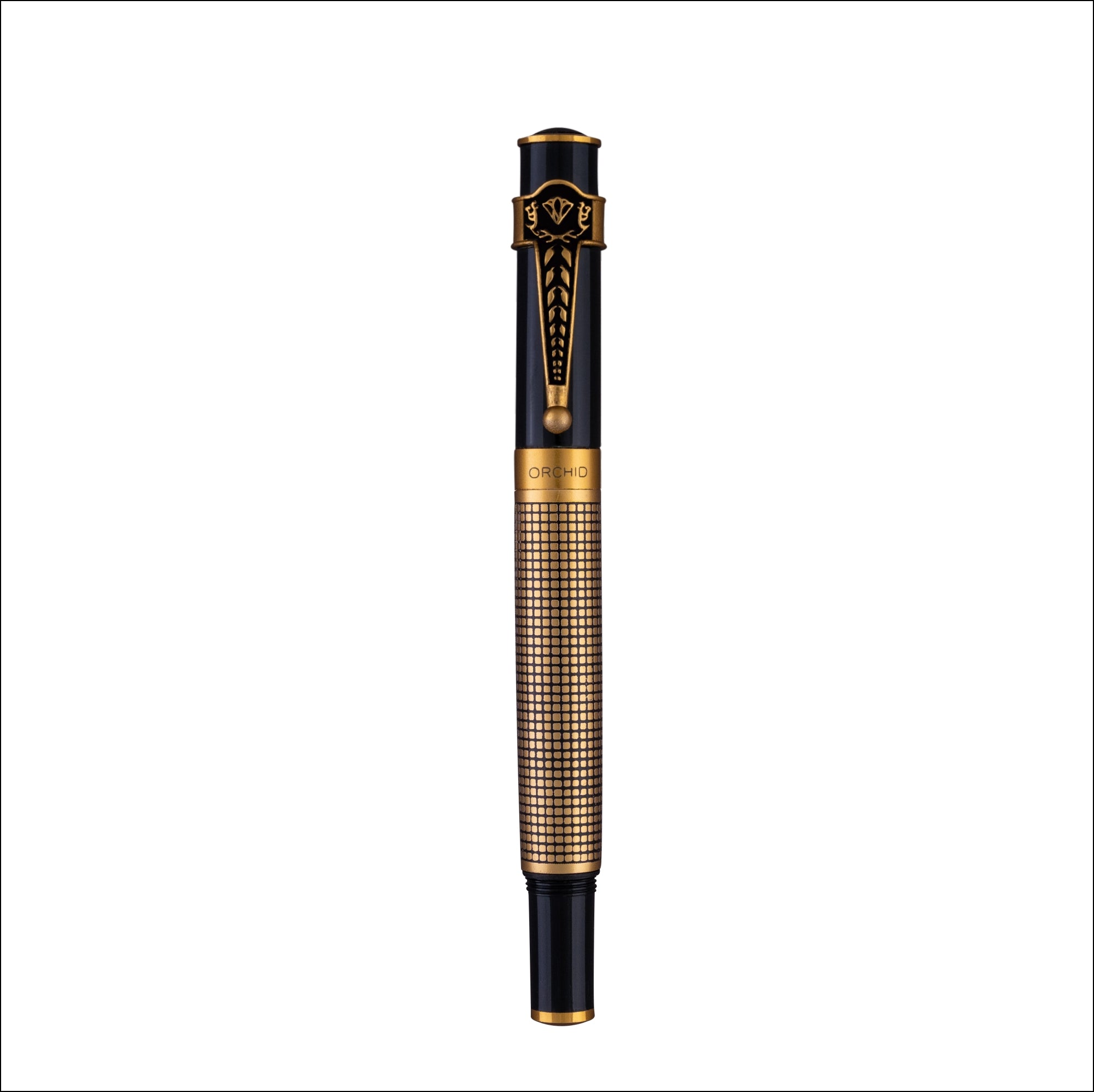 AUTOGRAPH ROLLER BALL PEN -  EBONY CROSS HATCH