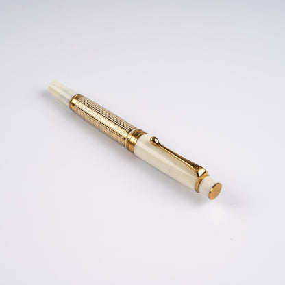 Royale Ivory X Hatch Roller Ball Pen