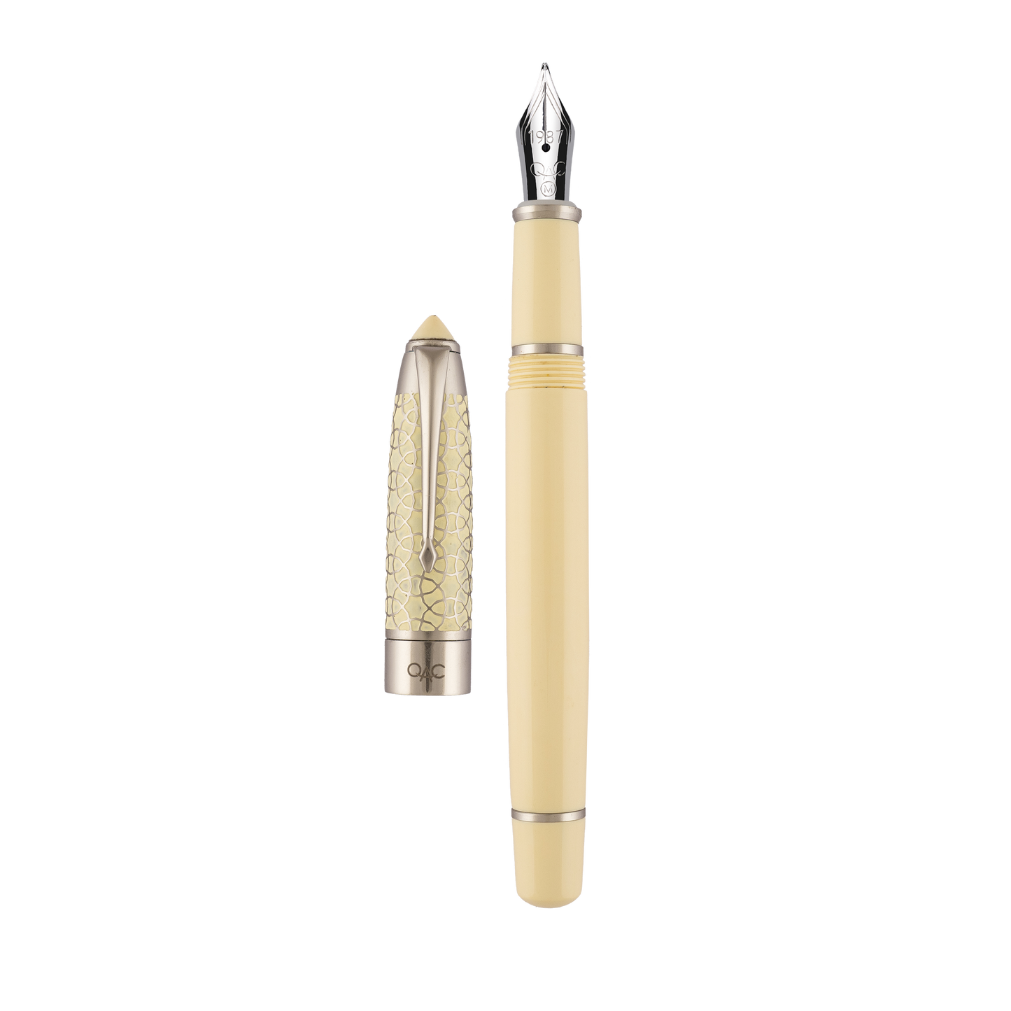 Epic Ivory Platinum Fountain Pen