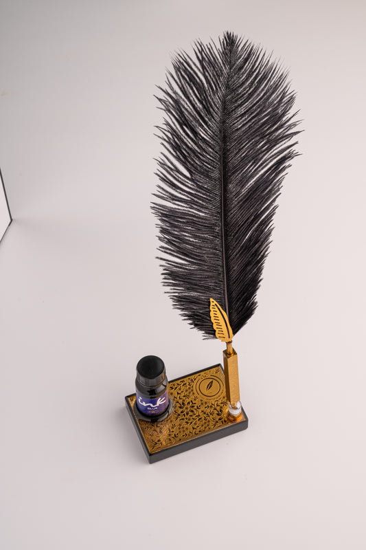 Black Ostrich Quill Pen