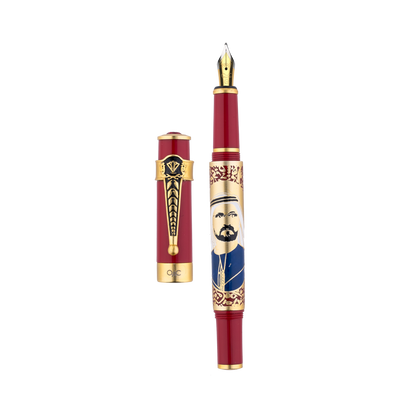 Autograph Sheikh Mohammed Bin Rashid Al Maktoum Fountain Pen Red