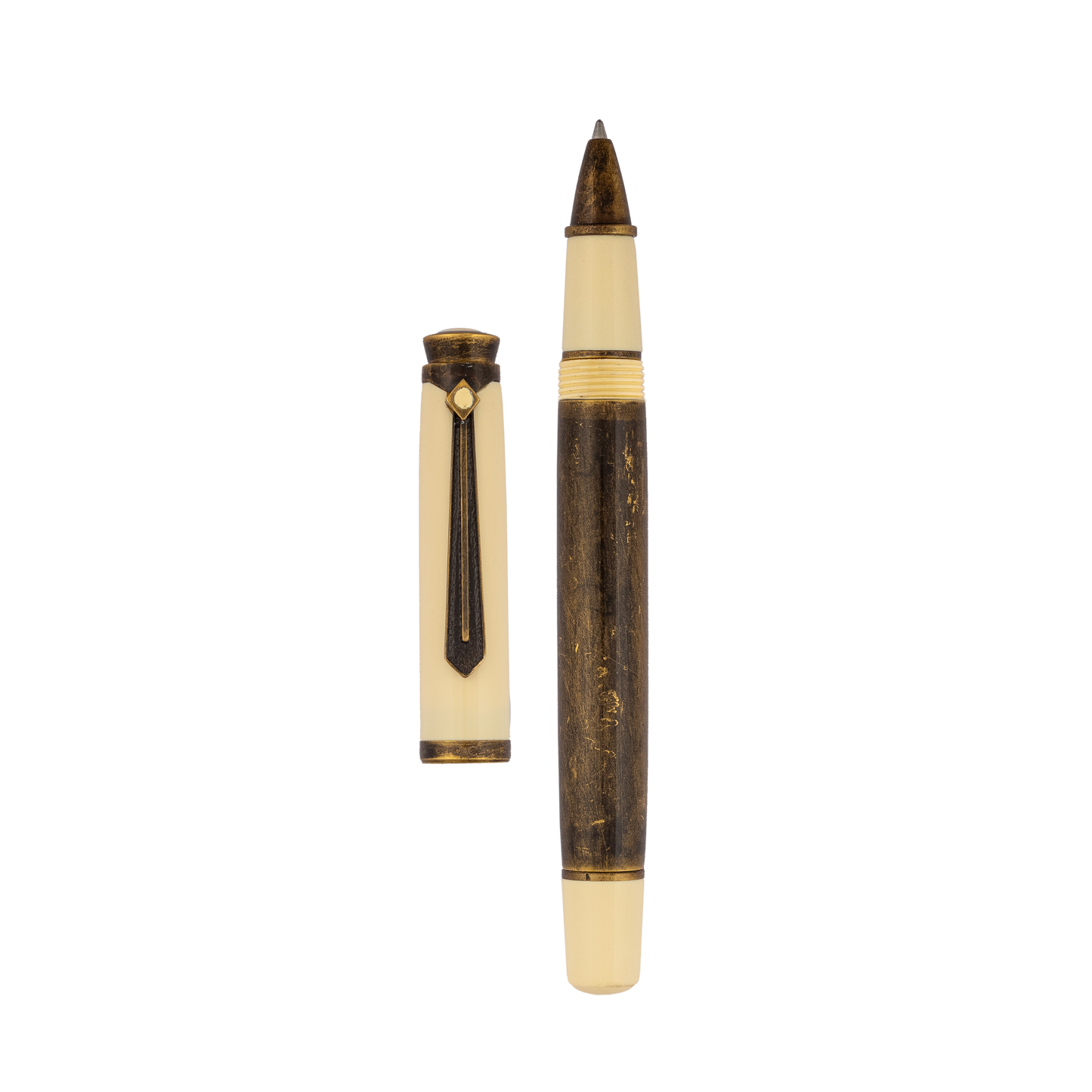 Dapper Tie Clip Roller Ball Pen Ivory