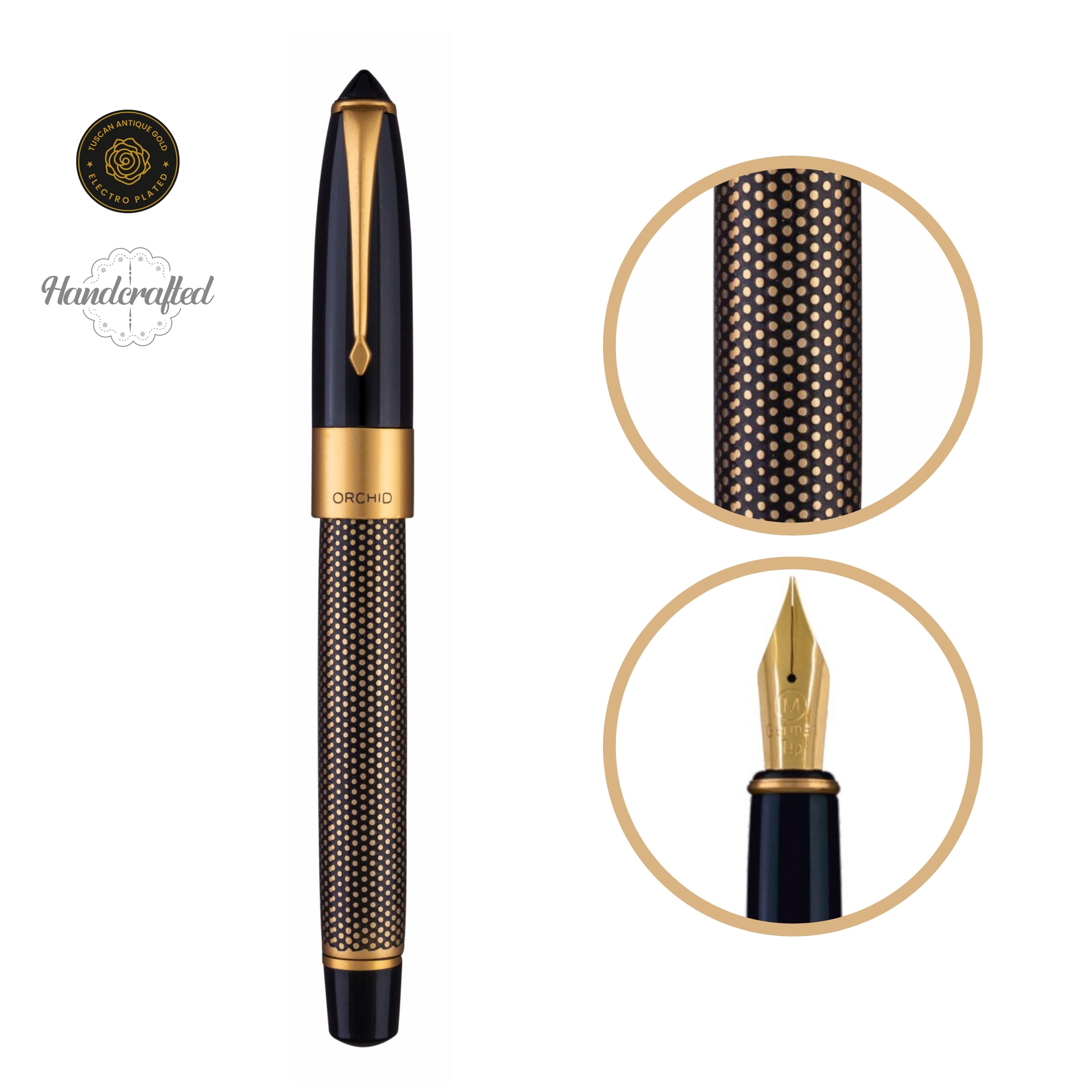 EPIC FOUNTAIN PEN - EBONY POLKA DOT