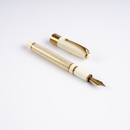 Epic Ivory Polka Dot Fountain Pen