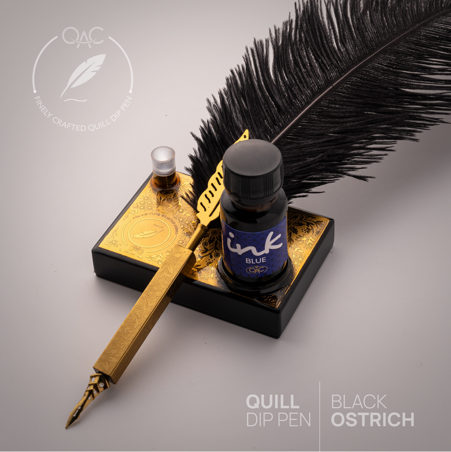 Black Ostrich Quill Pen
