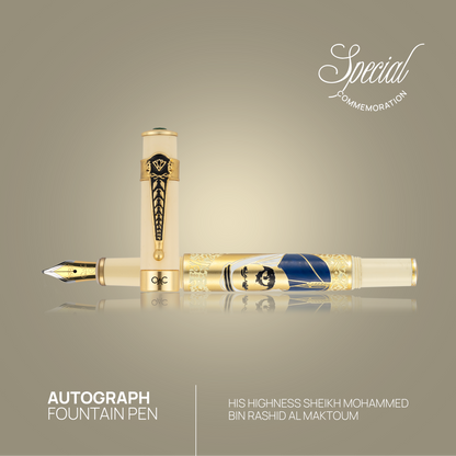 Autograph Sheikh Mohammed Bin Rashid Al Maktoum Fountain Pen Ivory