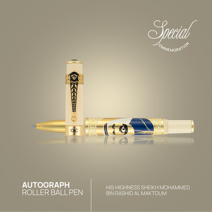Autograph Sheikh Mohammed Bin Rashid Al Maktoum Roller Ball Pen Ivory