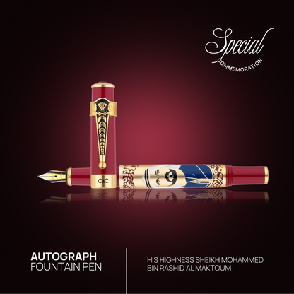 Autograph Sheikh Mohammed Bin Rashid Al Maktoum Fountain Pen Red