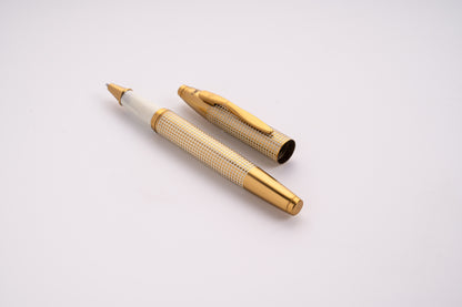 Effex Ivory X Hatch Roller Ball Pen