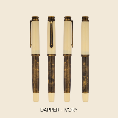 Dapper Tie Clip Roller ball pen Ivory
