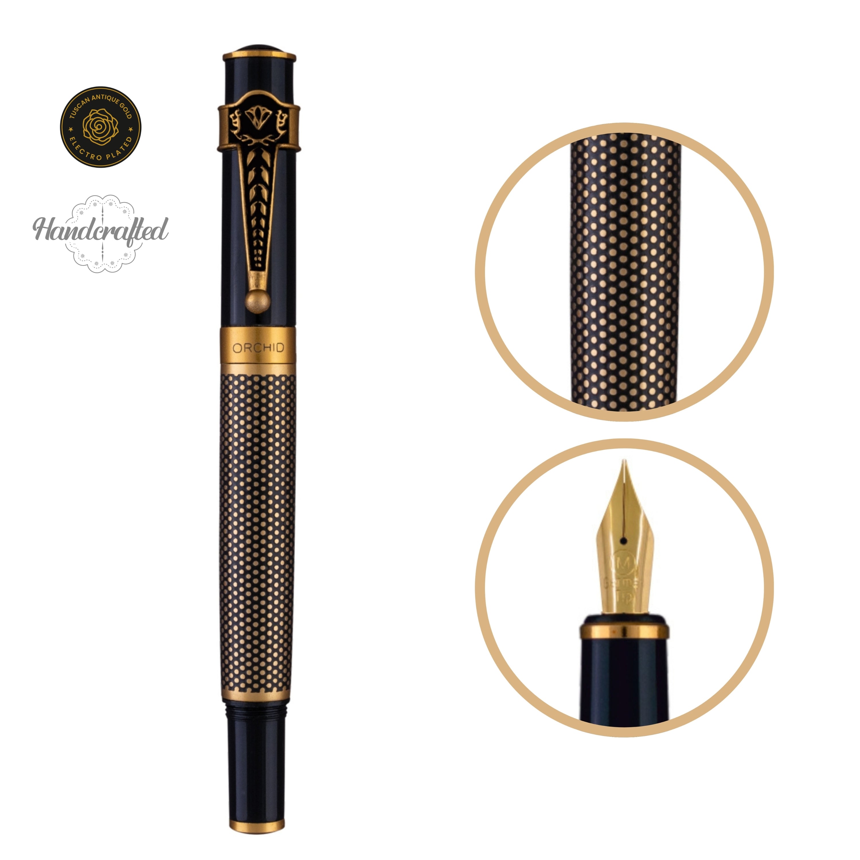 AUTOGRAPH FOUNTAIN PEN - EBONY POLKA DOT