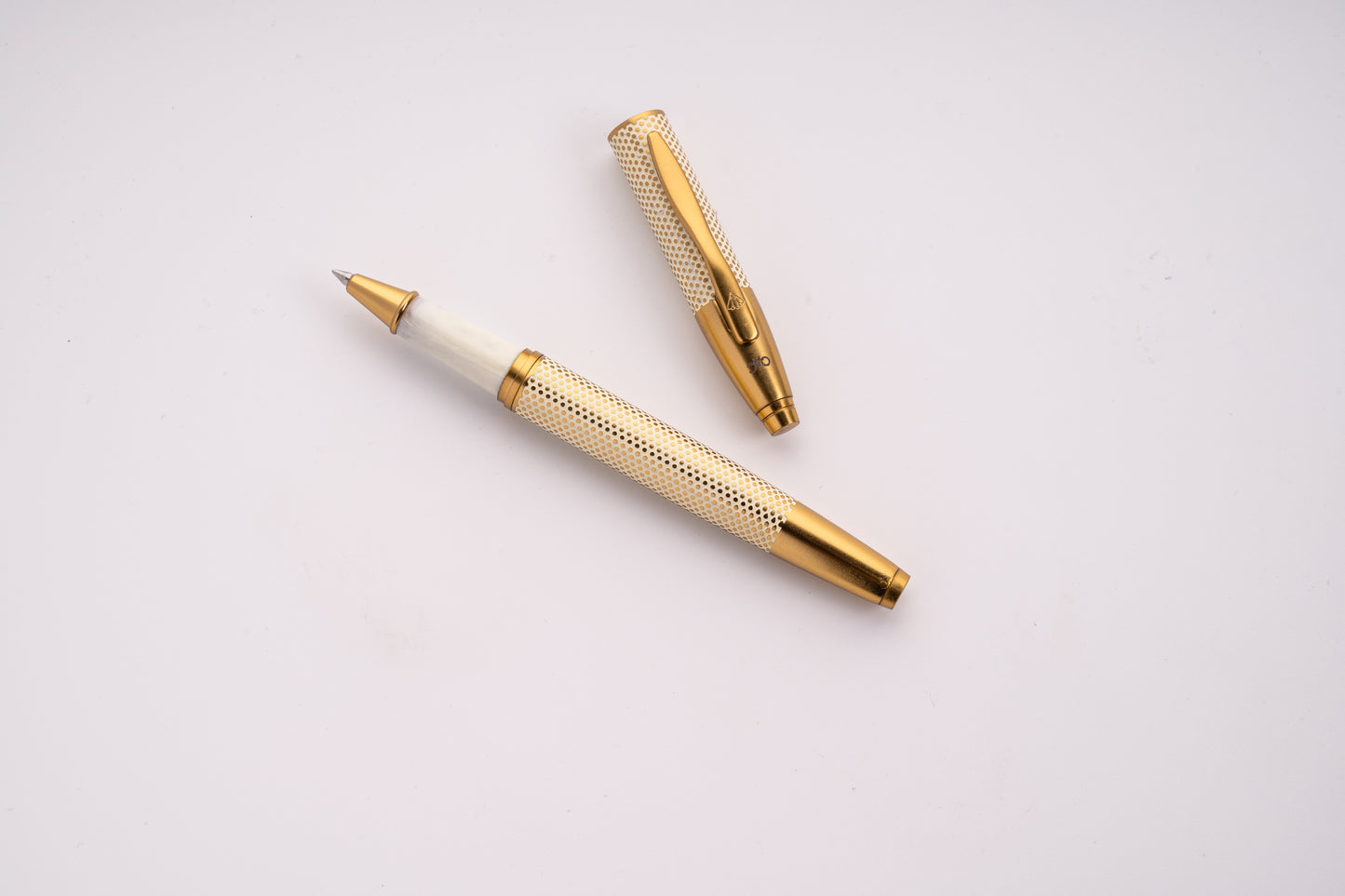 Effex Ivory Polka Dot Roller Ball Pen