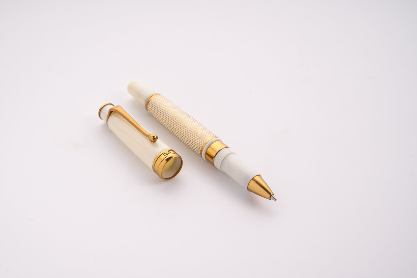 Royale Ivory Polka Dot Roller Ball Pen