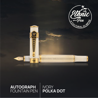 Autograph Ivory Polka Dot Fountain Pen