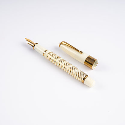 Epic Ivory Polka Dot Fountain Pen