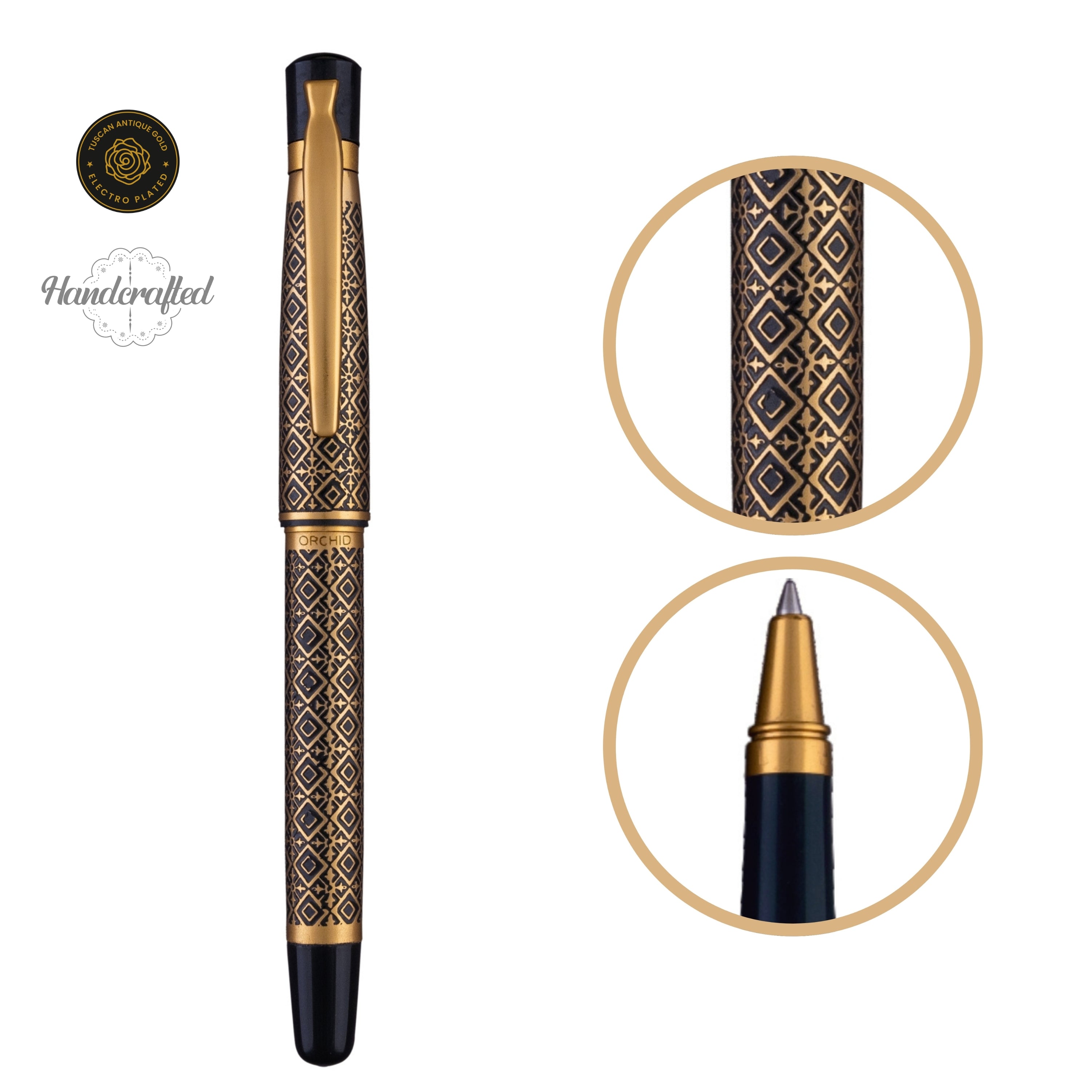 TULIP ROLLER BALL PEN - EBONY DIAMOND