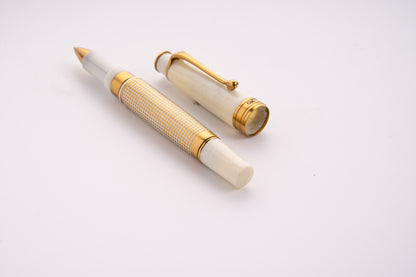 Royale Ivory X Hatch Roller Ball Pen