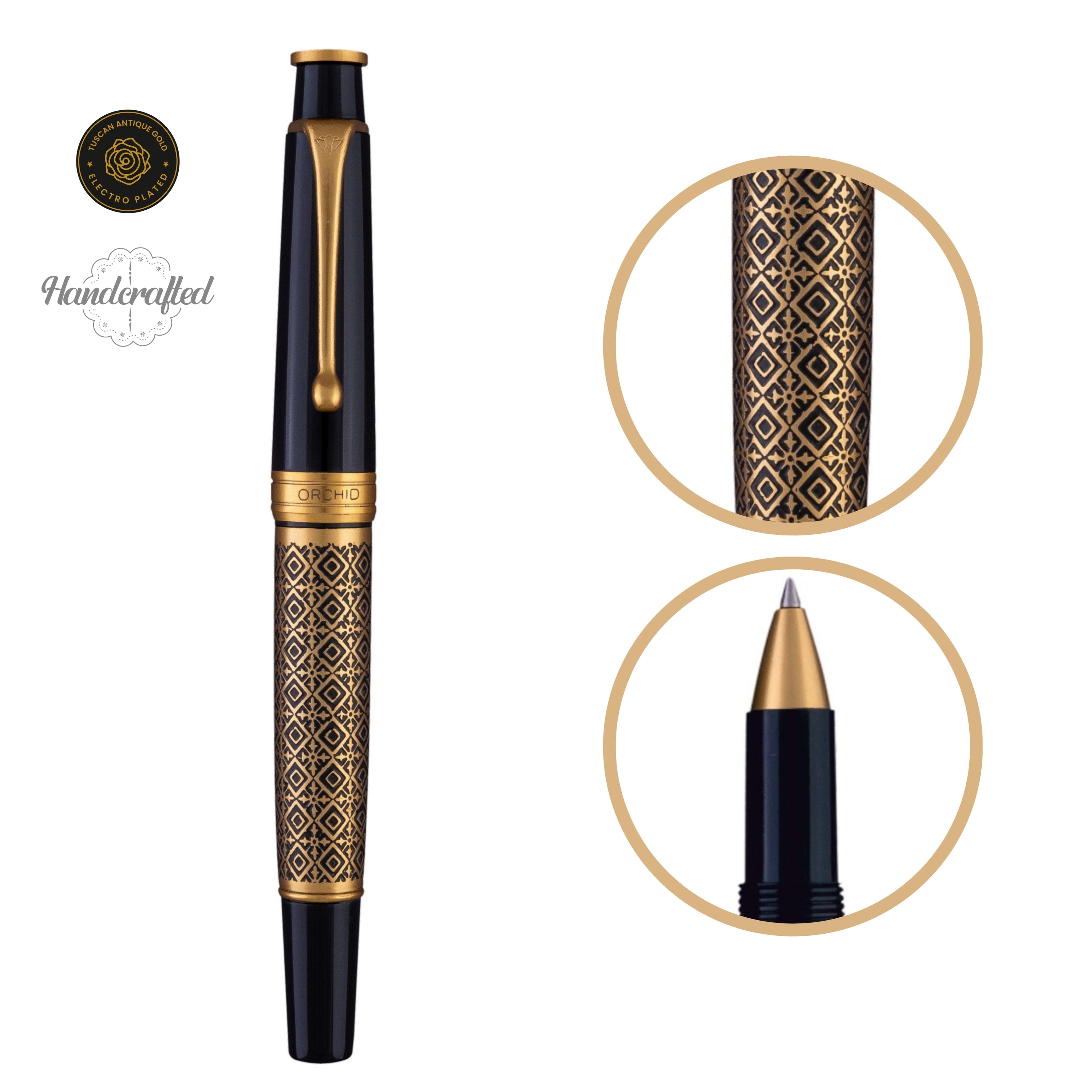 ROYALE ROLLER BALL PEN - EBONY DIAMOND